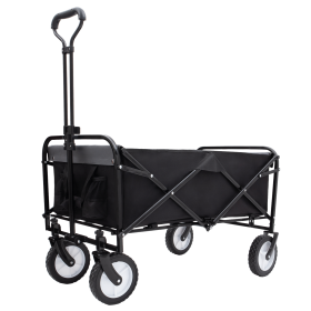 Collapsible Foldable Wagon Cart with strapping system Beach Wagon Utility Cart Utility Wagon Grocery Cart for for Camping Shopping Sports Gardein